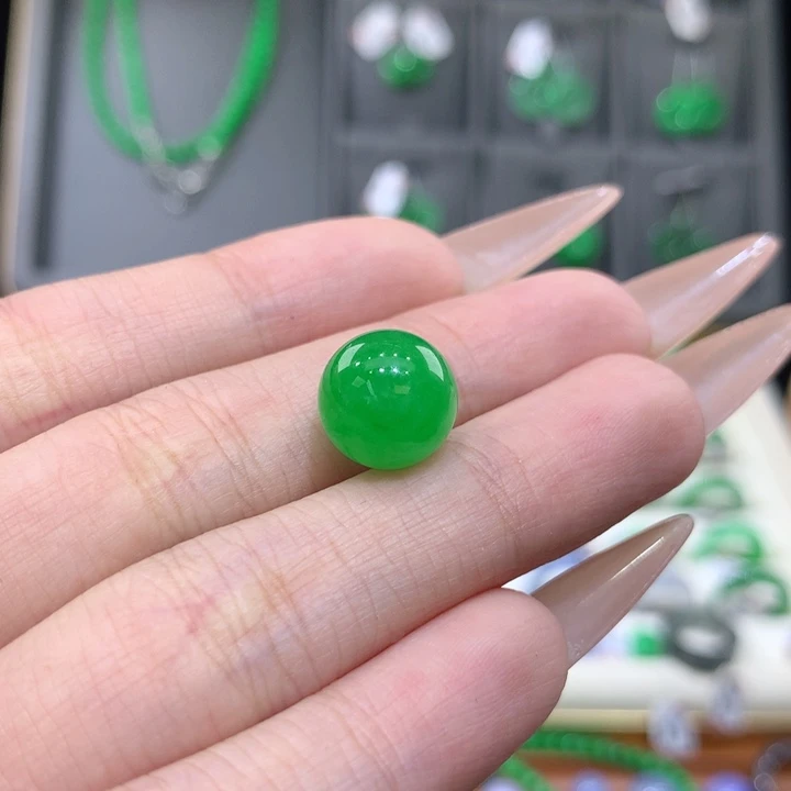 未镶嵌戒指翡翠绿珠