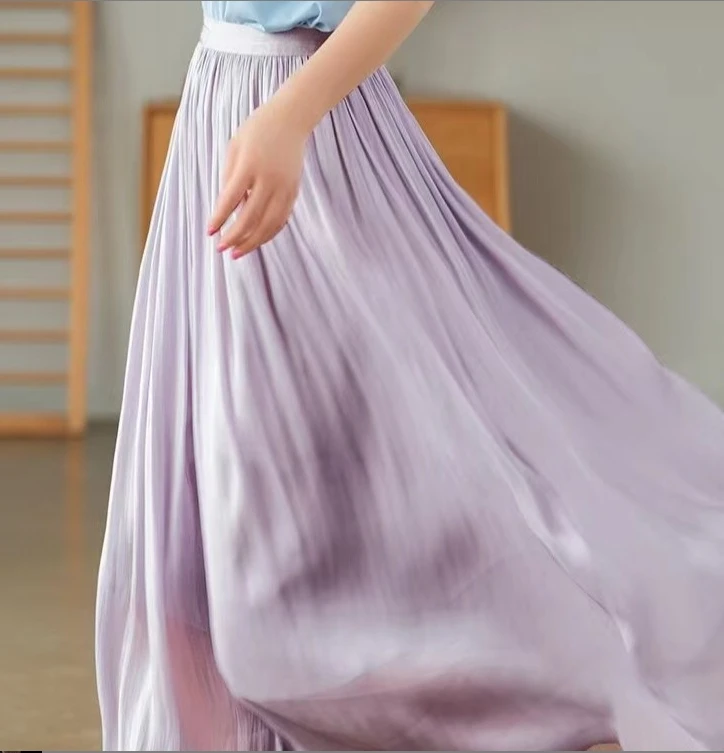 AF101-200单品单件高腰显瘦百褶半身裙