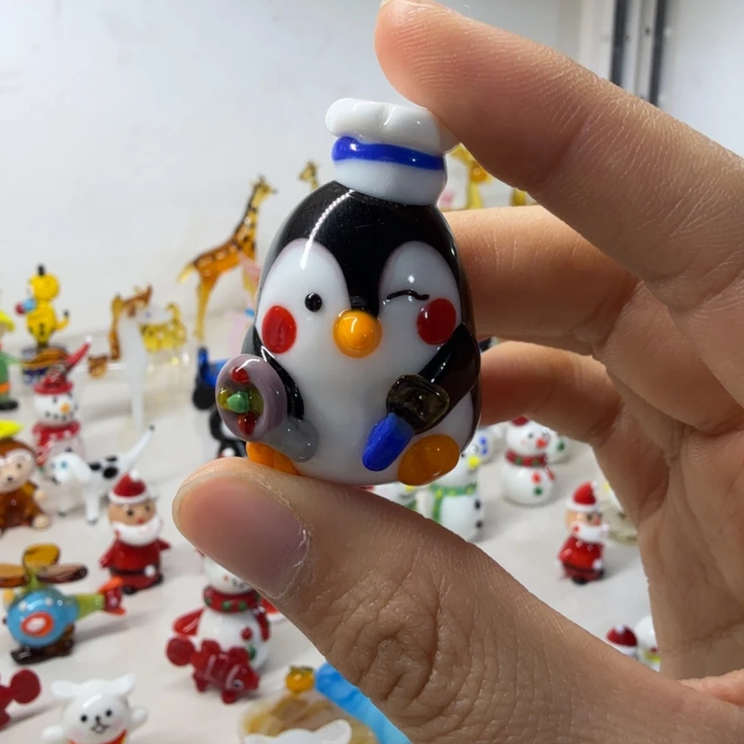 手工艺品琉璃厨师企鹅