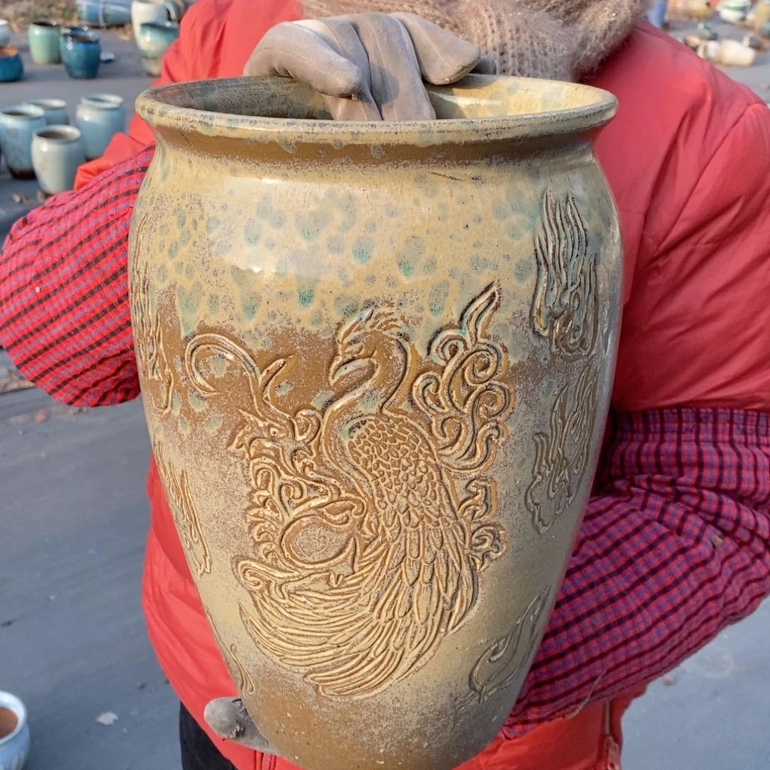 红陶口19高30瑕疵～