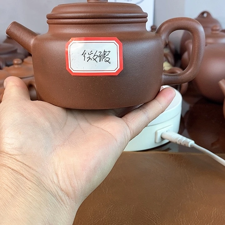 鑫***械紫砂茶壶紫泥德钟300cc