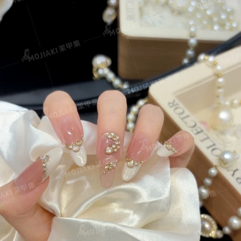 【金蛇来财】法式镶钻立体小蛇穿戴甲轻奢设计款甲片高级感