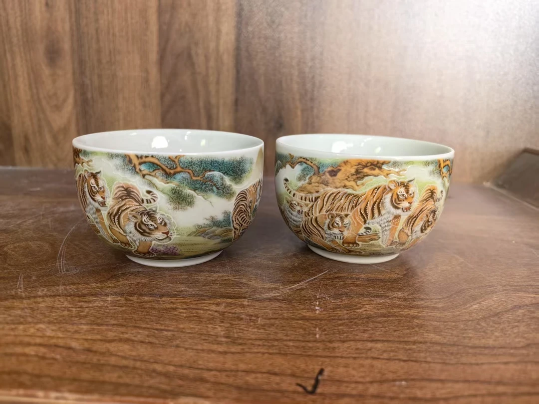 V4景德镇制陶瓷主人杯 一对