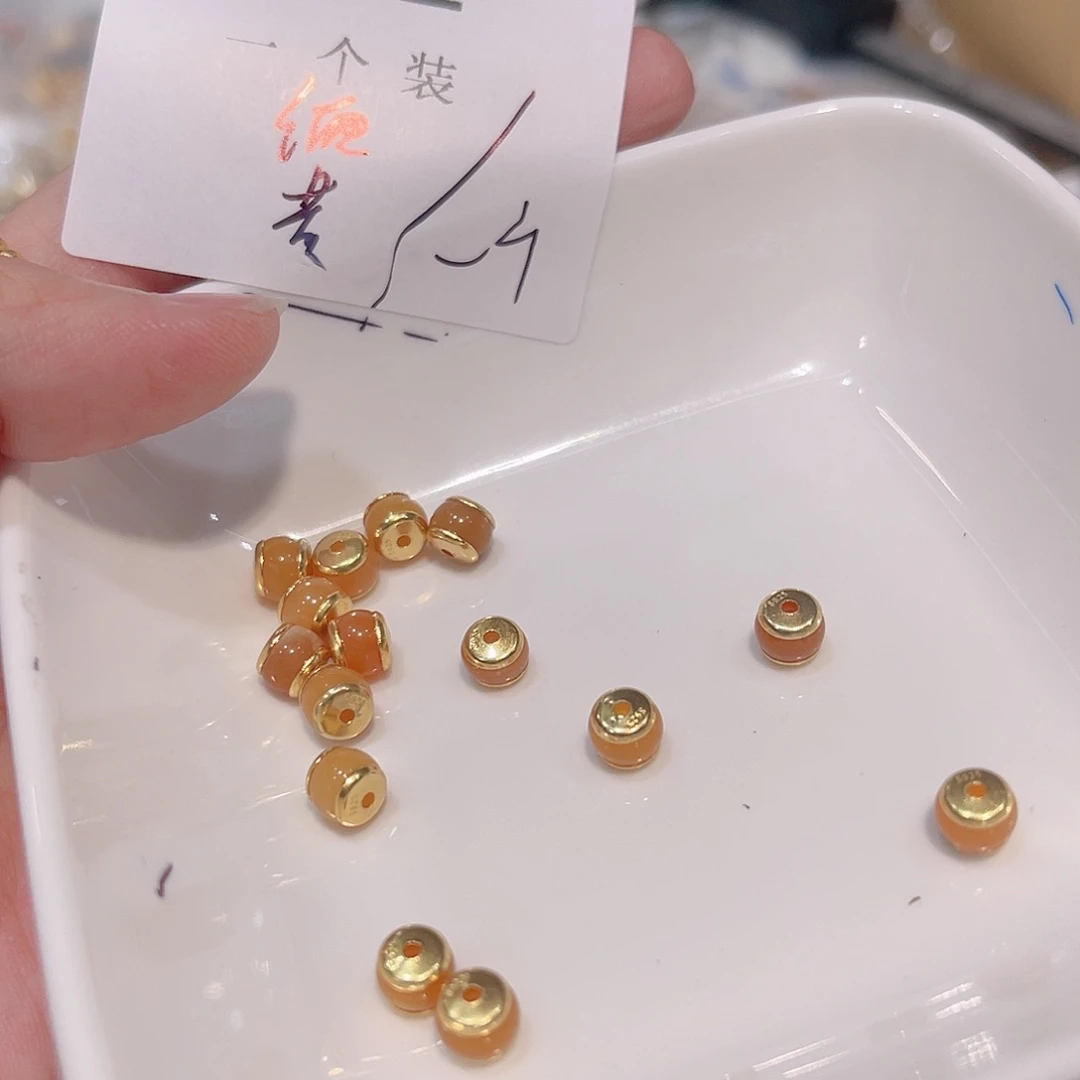 水晶珠宝半成品银S925镀金镶嵌92 。