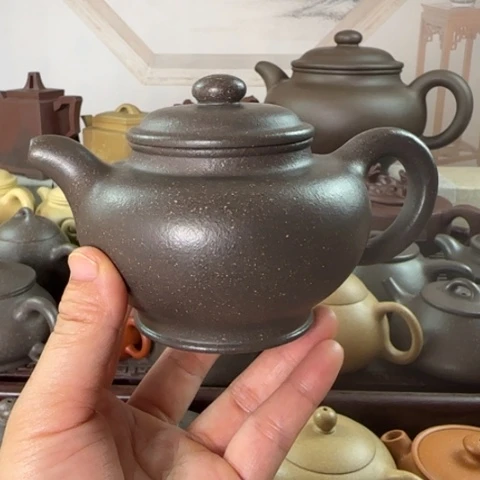 茶壶紫砂梨皮天青250c c