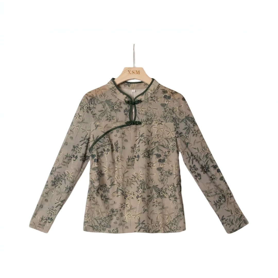 专柜女装2025春季时尚印花国风小衫女小衫HX466/XSM