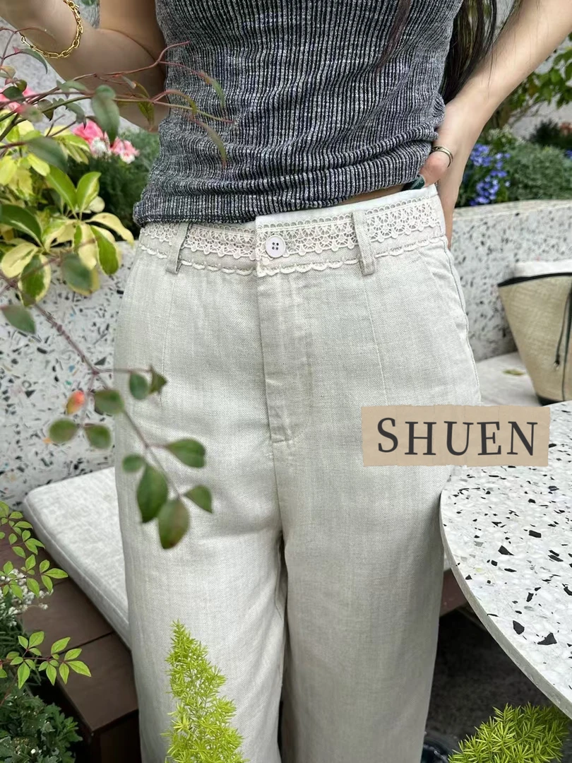 【述恩推荐】2025南油新款休闲裤薄款夏季通勤简约阔腿直筒长裤