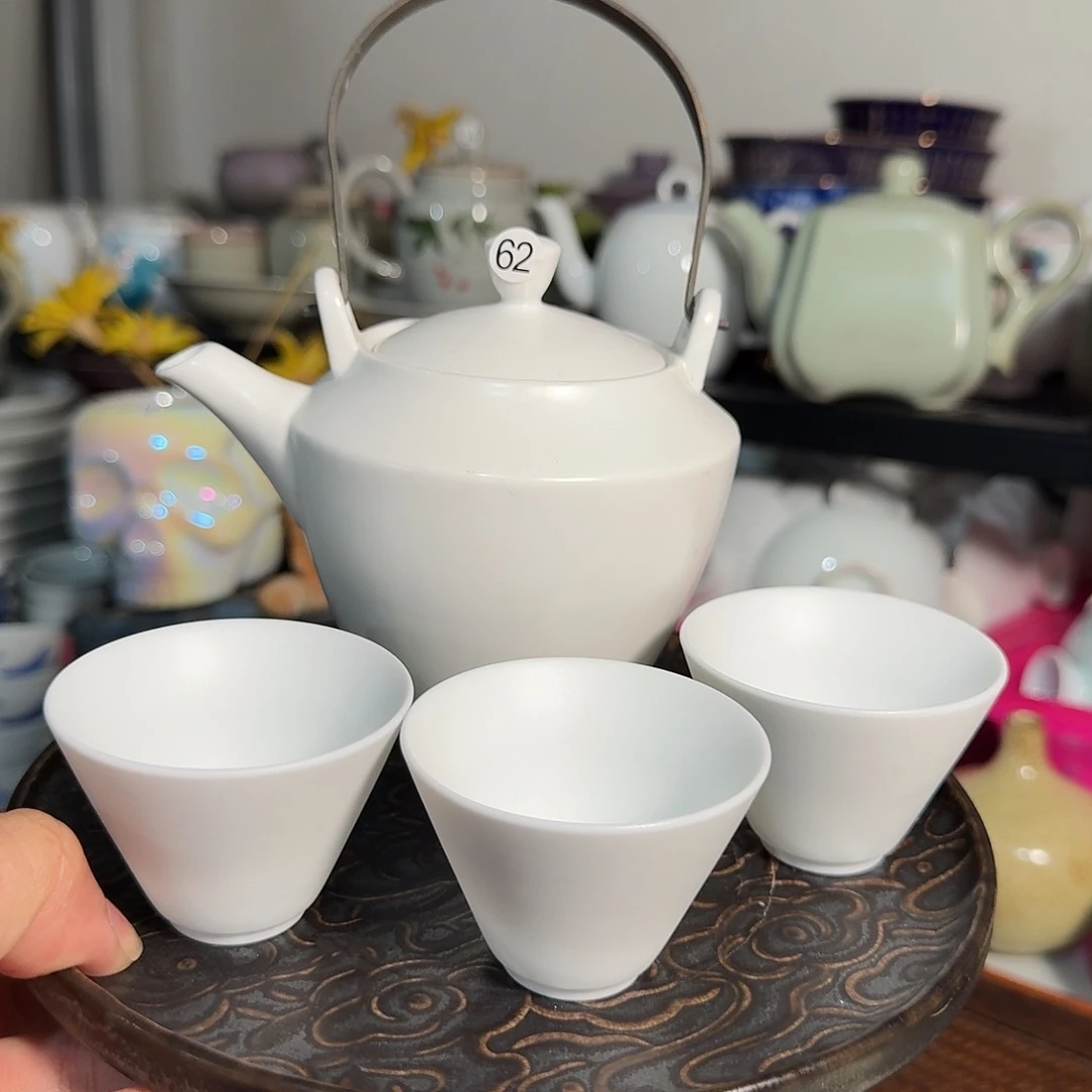 㞮***儞微瑕工厂福利羊脂玉猪油白茶壶套62