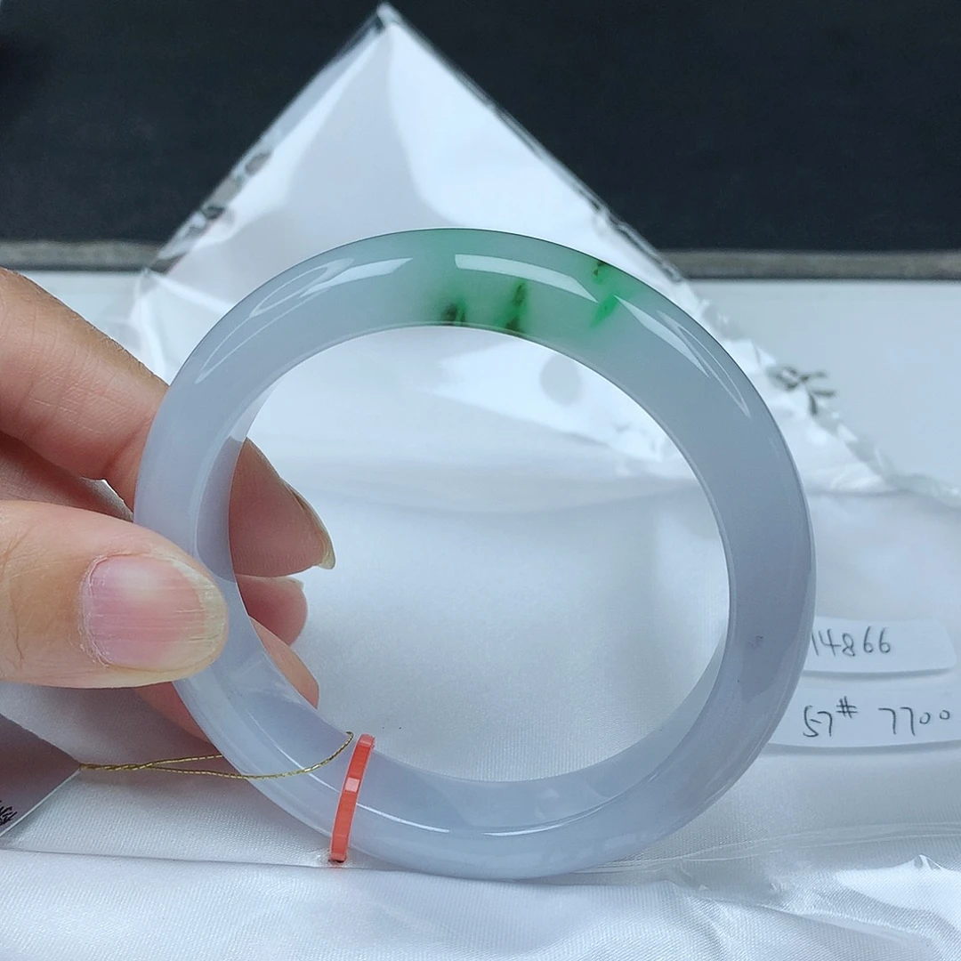 翡翠未镶嵌手镯57圈4866