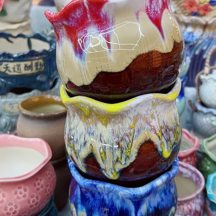 有孔，满10元发货多肉陶瓷花盆