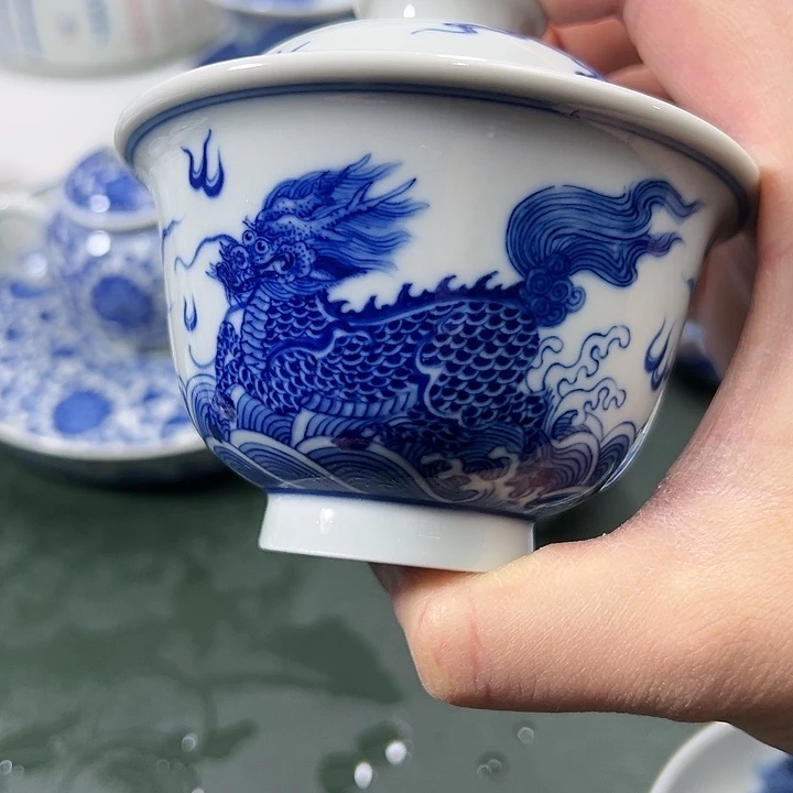 微瑕柴窑麒麟海水元宝两才