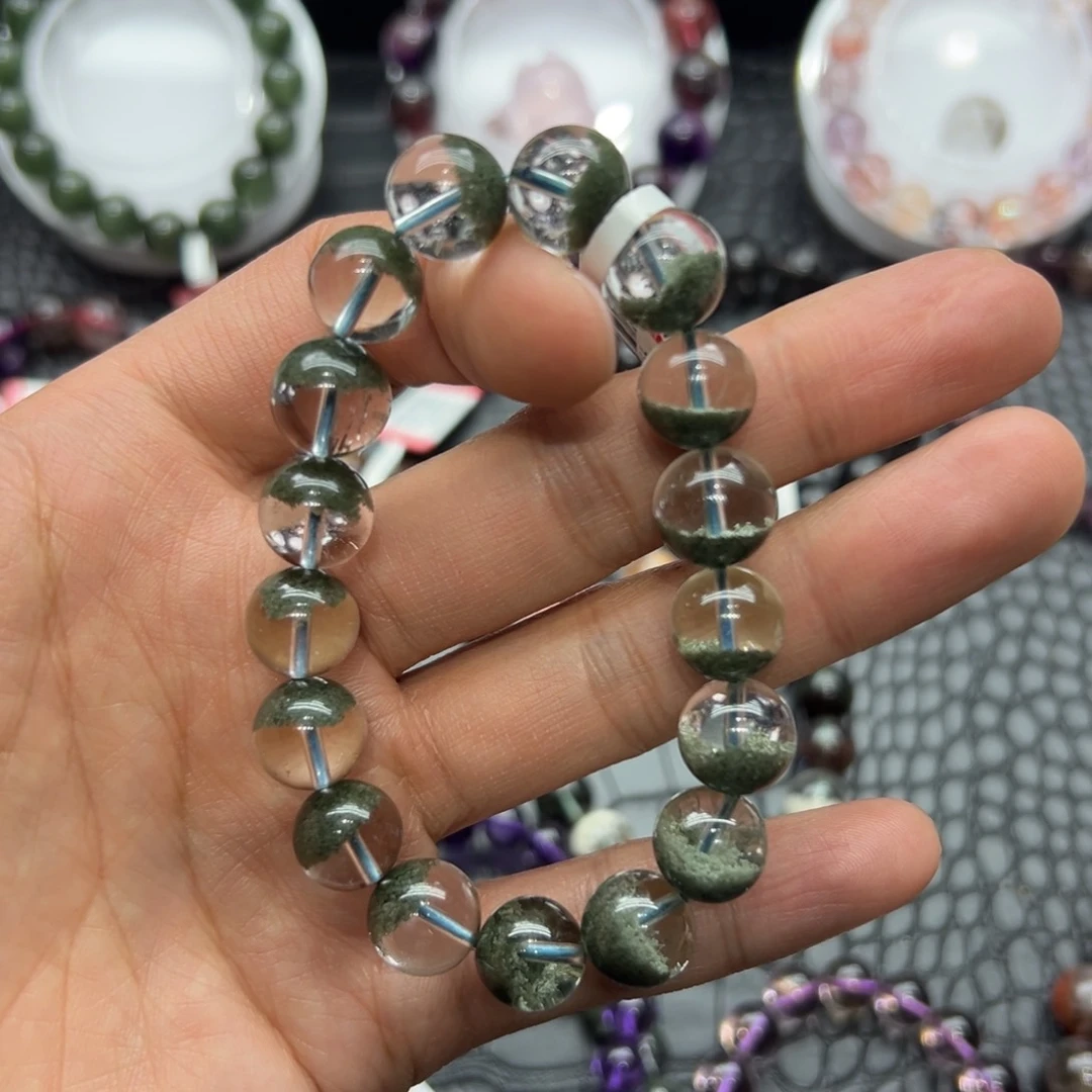 水晶手链未镶嵌好看