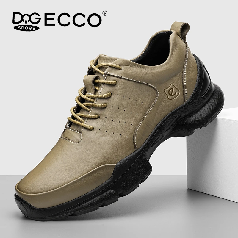 DQGECCO爱步特伦男鞋真皮休闲鞋秋冬加绒棉鞋男士运动鞋皮鞋子男