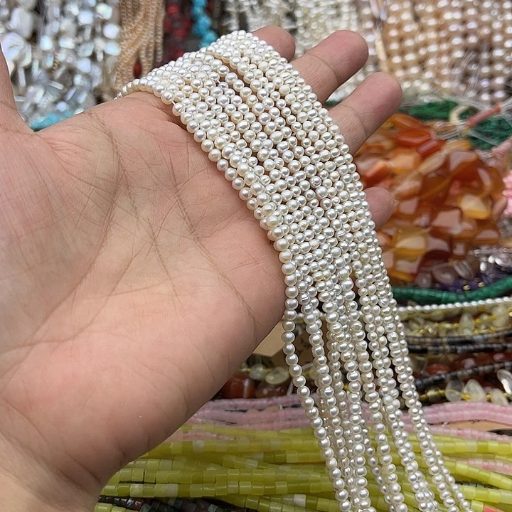 玛瑙/玉髓未镶嵌珠宝半成品一条3mm+珍珠