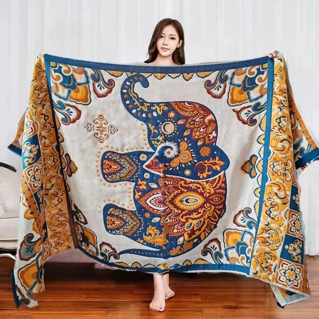 【柔逸精选】80*160cm 纯棉纱布浴巾吸水毛巾洗澡裹巾不掉毛