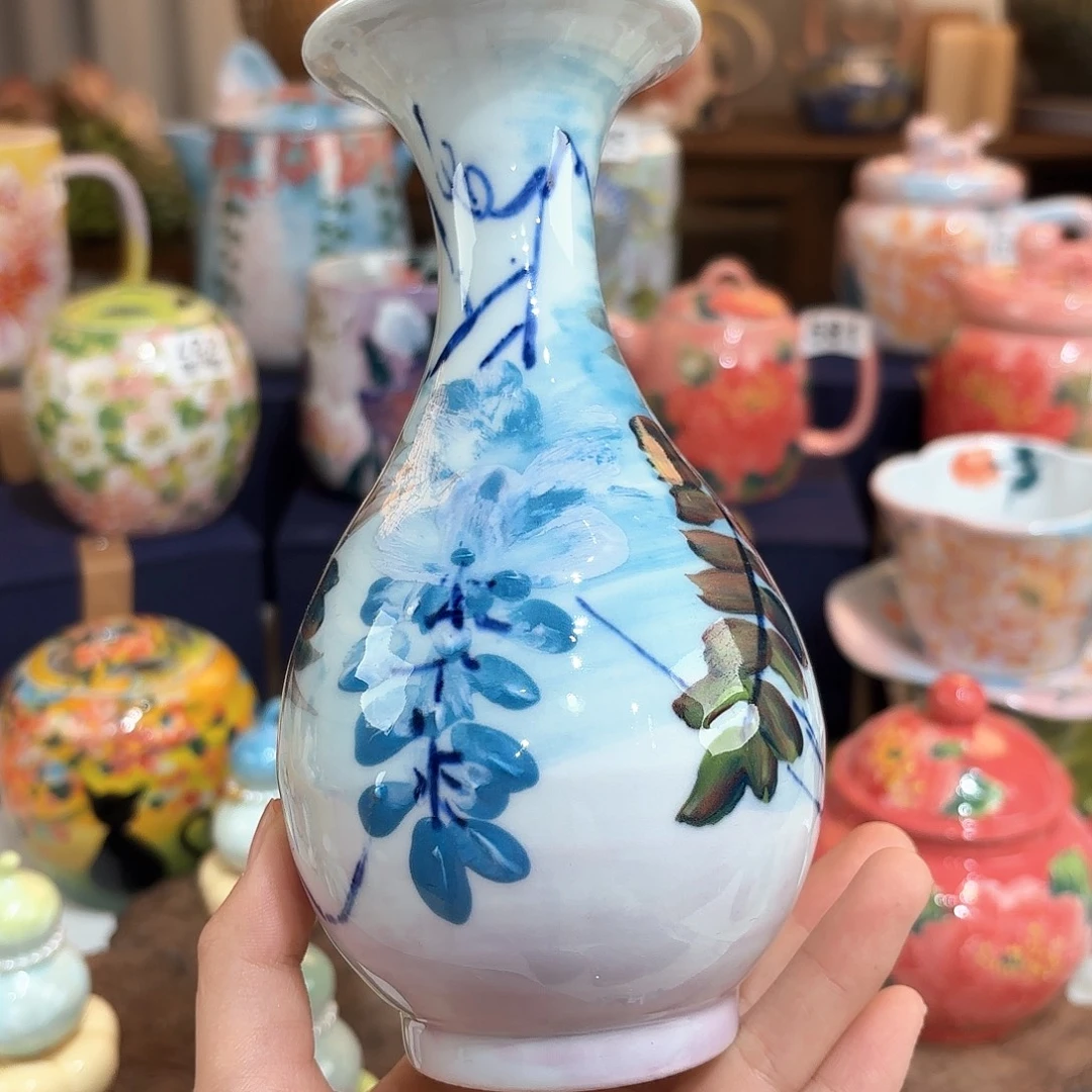 景德镇手绘高温釉下彩陶瓷茶具