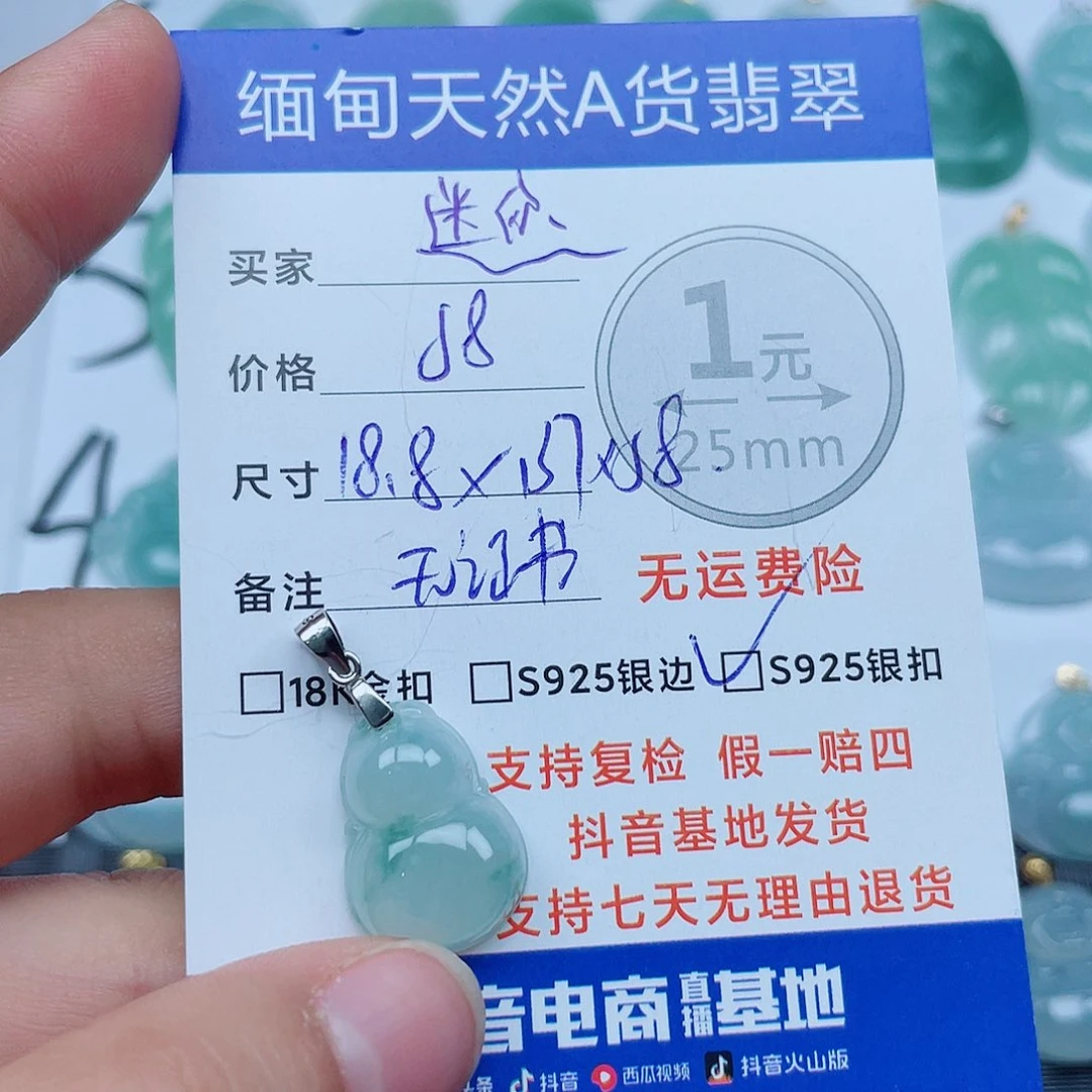 翡翠银S925镶嵌颈饰翡翠
