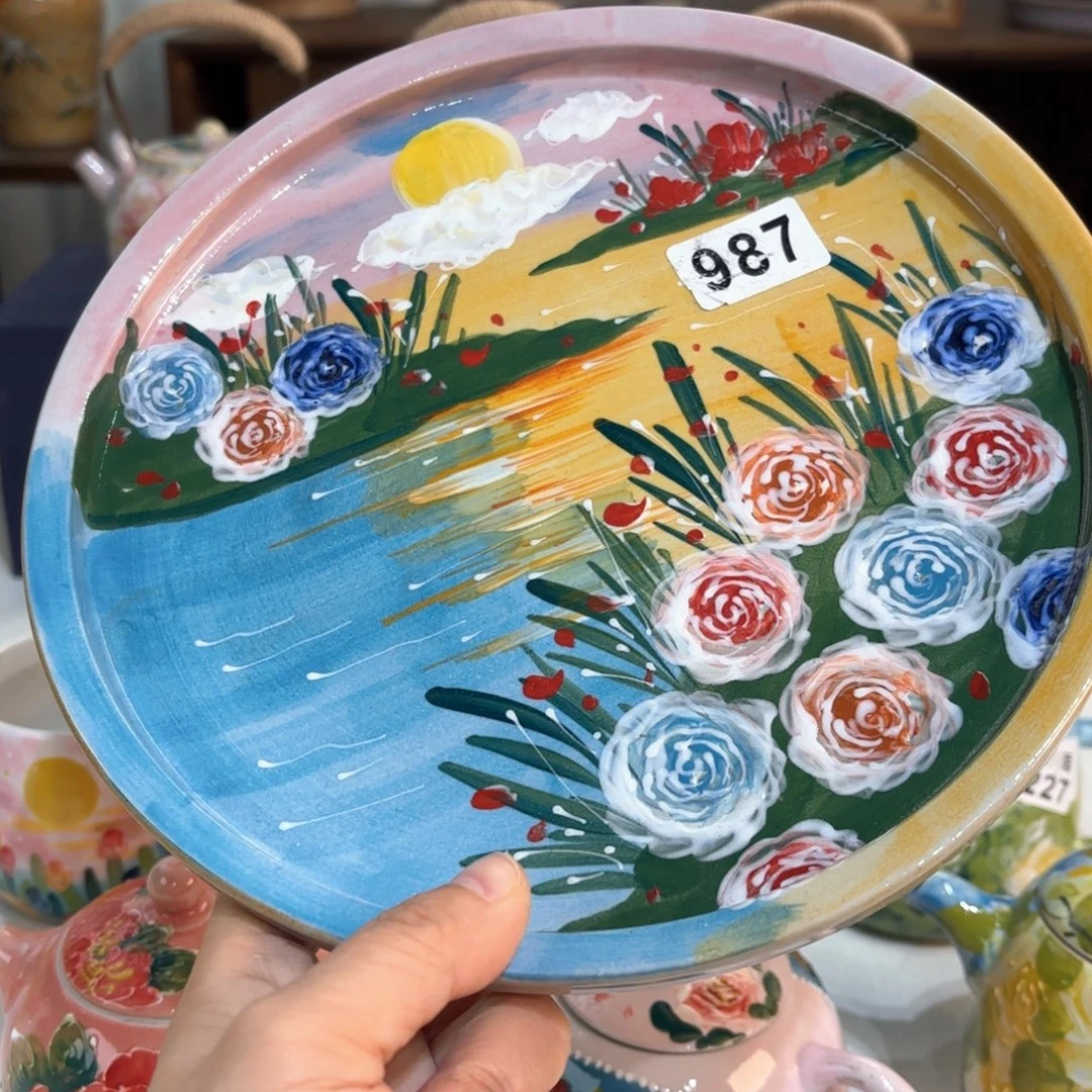 景德镇手绘高温釉下彩陶瓷茶具