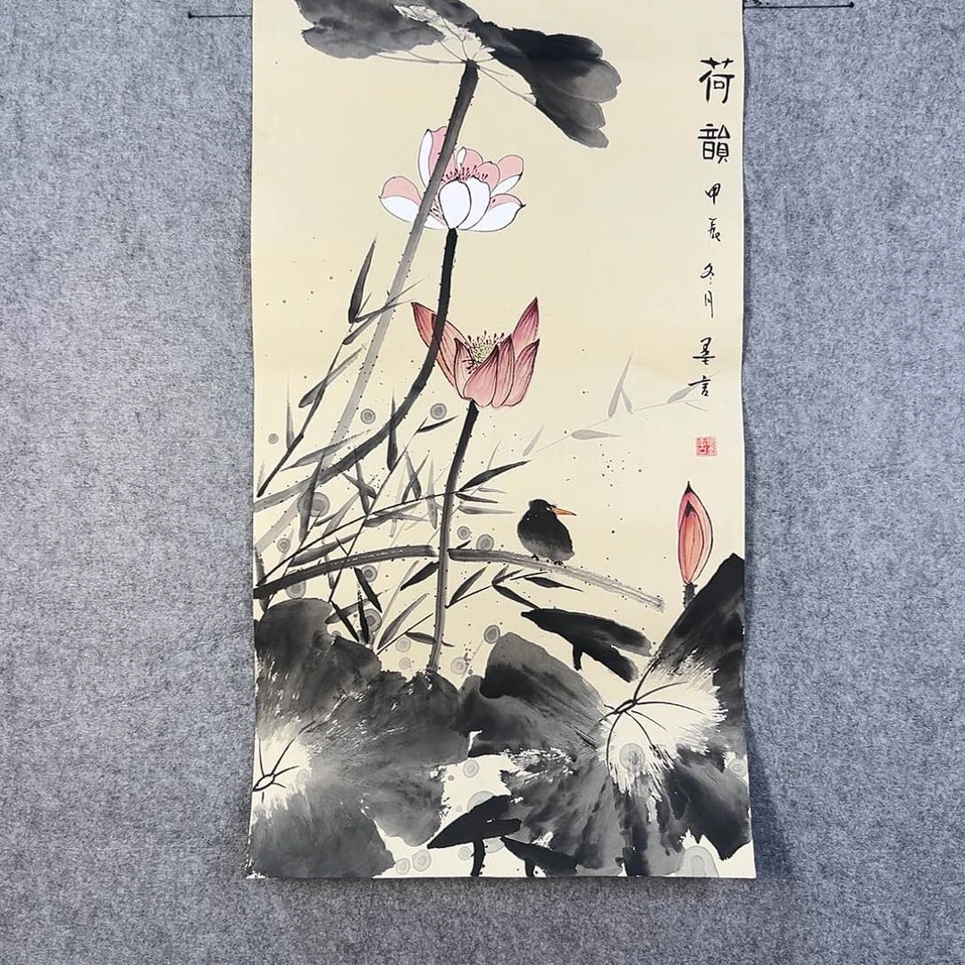 国画151 花鸟和蝴蝶都在等待它飞