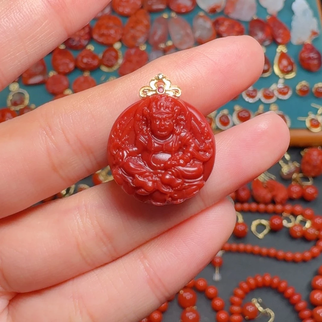 南红玛瑙南红18K金镶嵌