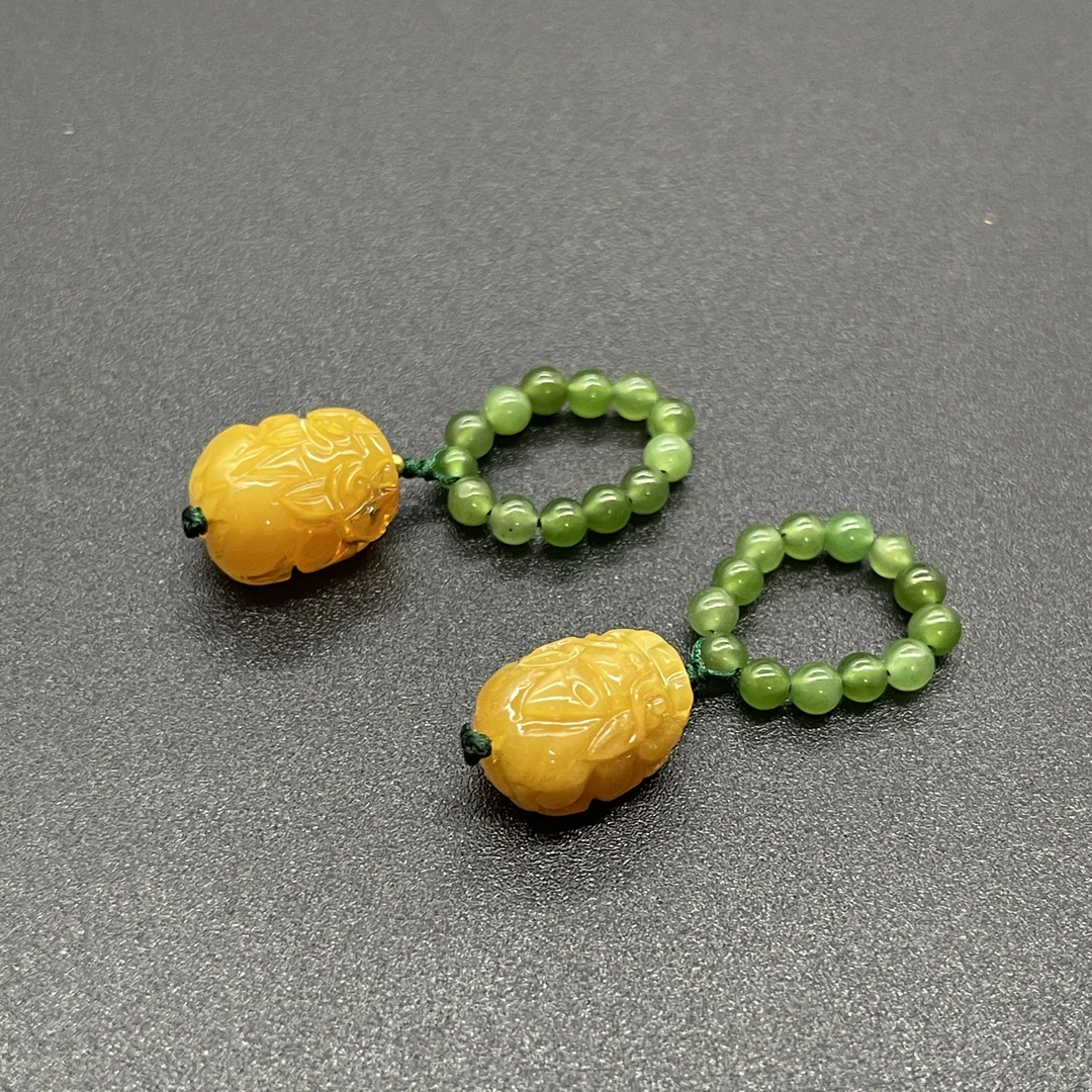 【景旺】12mm+老蜡貔貅碧玉跑环@多样性只发其中一件