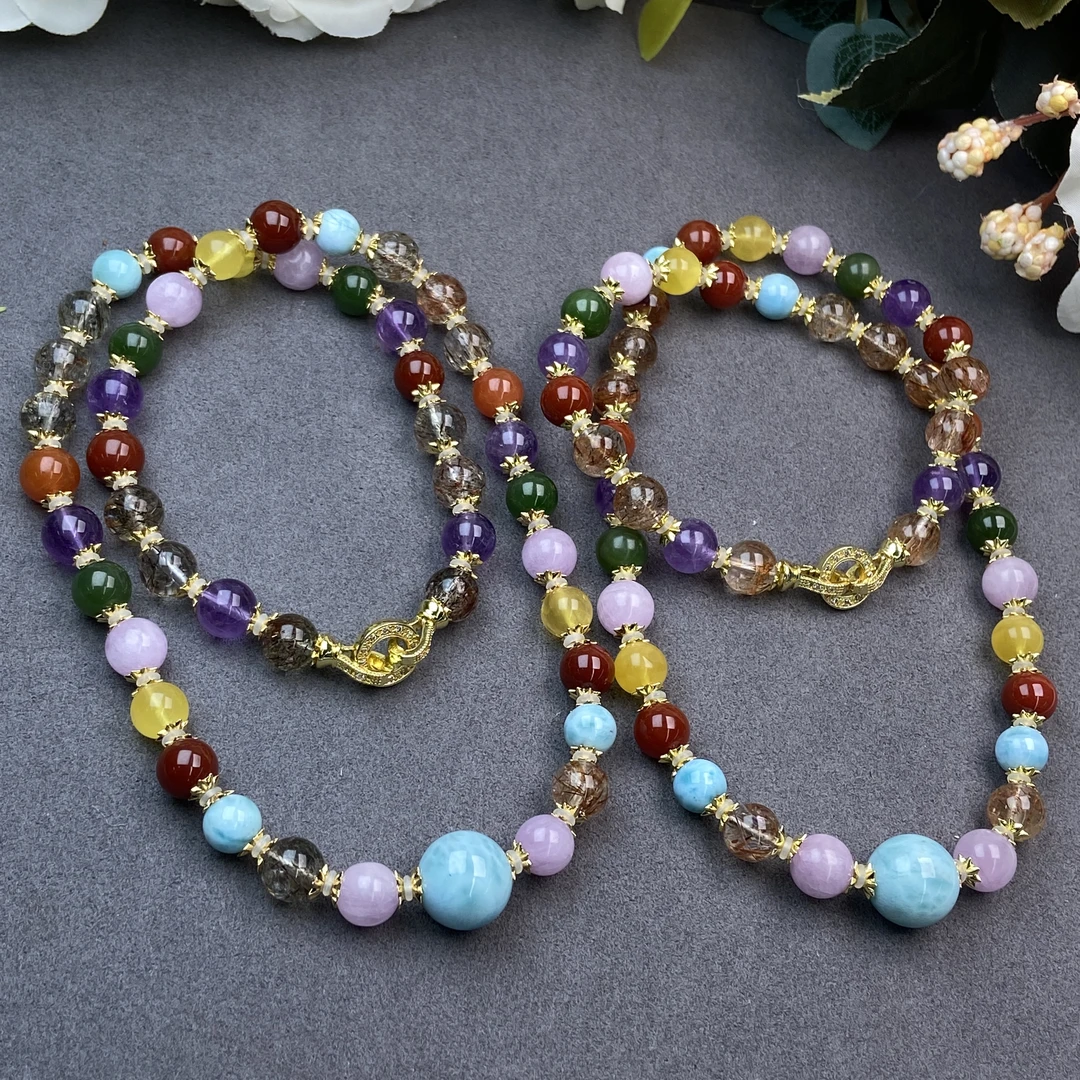 【星浩珠宝】水晶多宝塔链11-2T150H105【多样性发一件】8~12mm