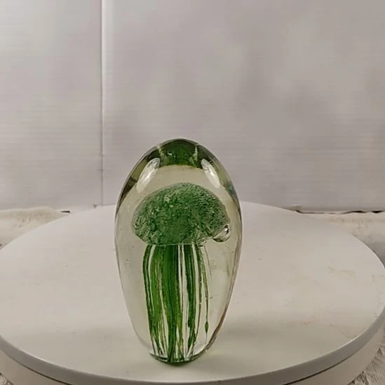 琉璃琉璃绿色水母摆件