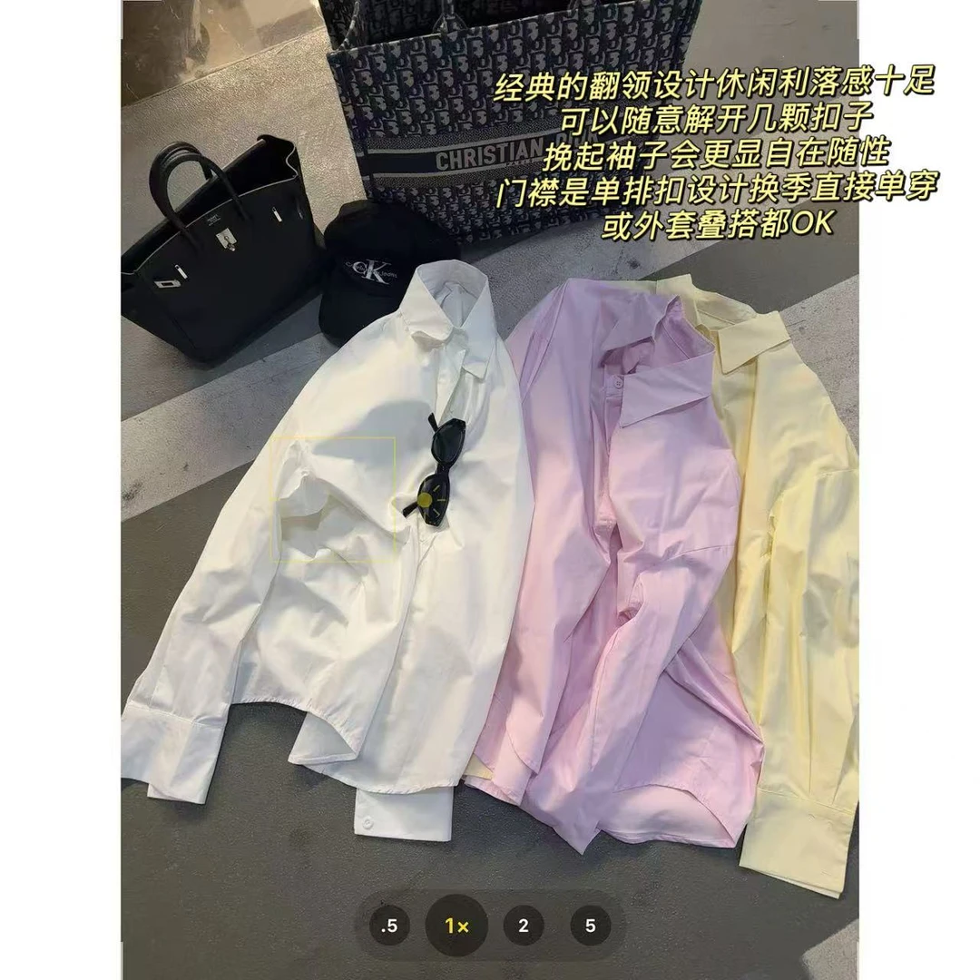 徐秋阳  多巴胺衬衫   百搭时尚休闲设计感显瘦显白衬衫9711