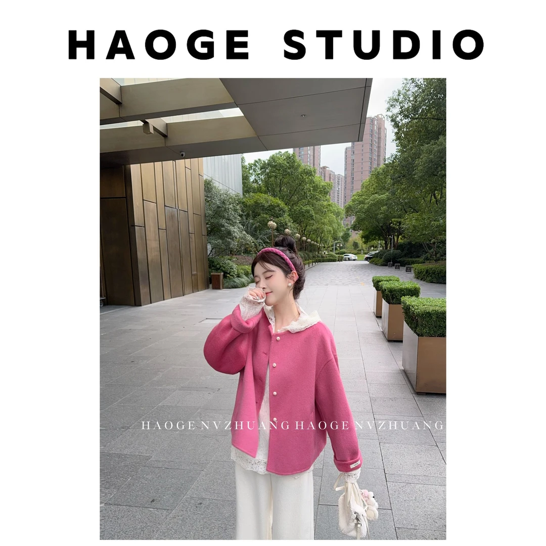 浩哥严选●马德里夜曲HGQ5DY3978A-DY羊毛混纺大衣预