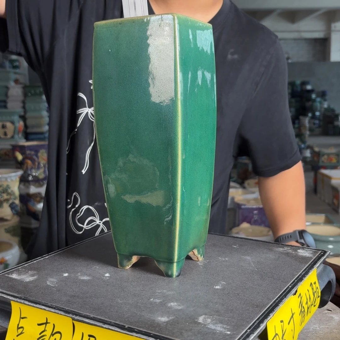 。一风堂石湾花盆 脚微瑕 内7*24