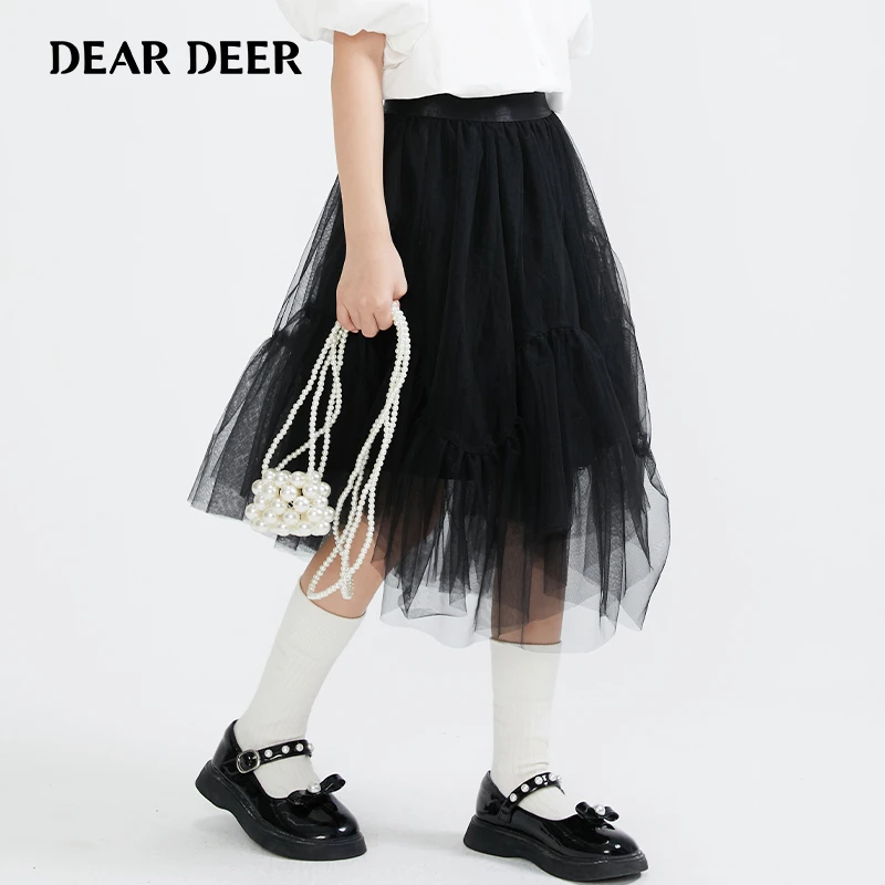 【直播清】迪迪鹿女大童夏季蓬蓬网纱仙气半身裙C123222502