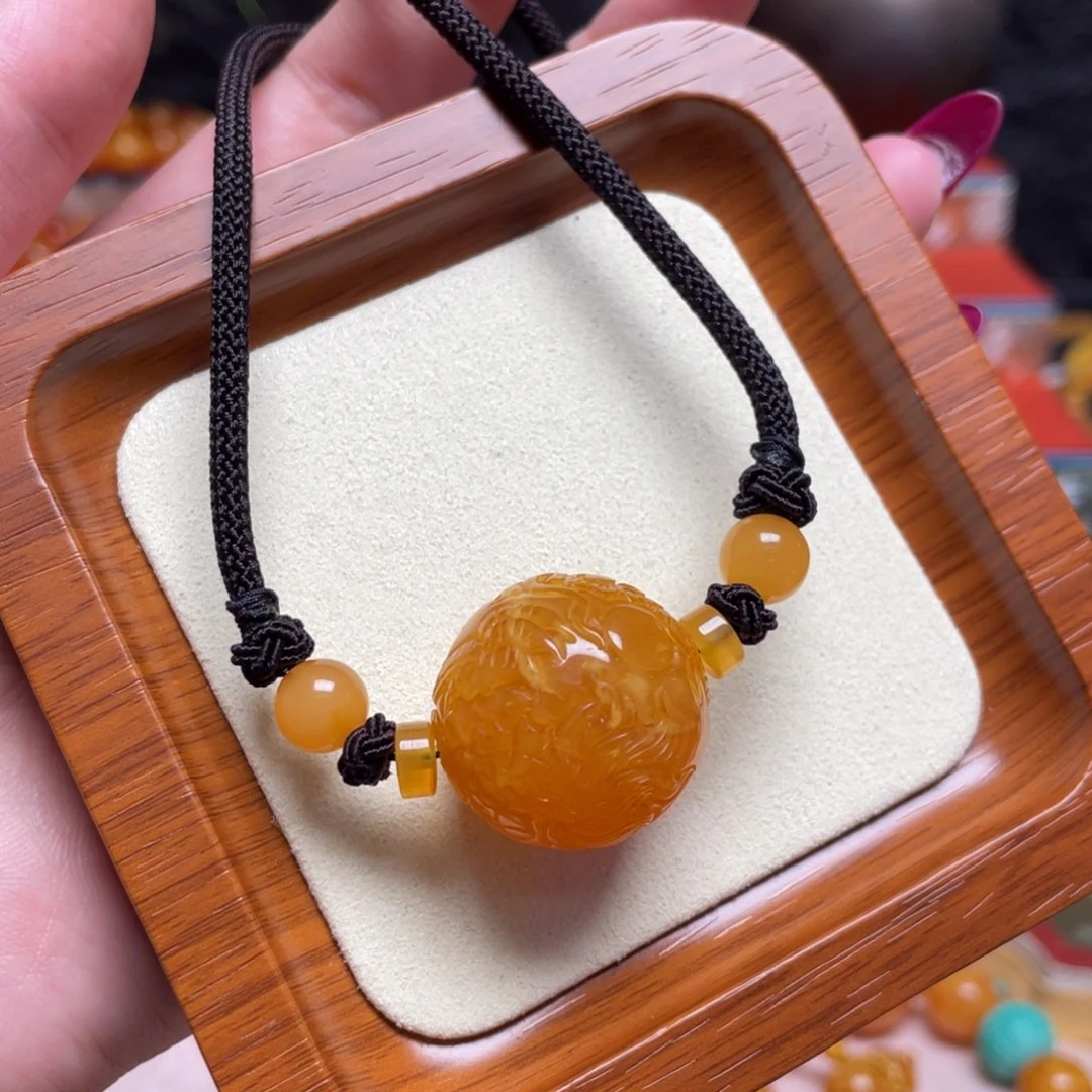 蜜蜡颈饰未镶嵌项链