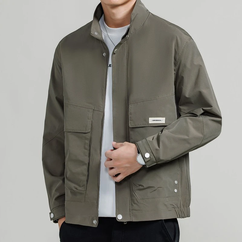 Cebrodz秋冬季新款潮牌加厚休闲男个性外套春秋款立领夹克上衣服