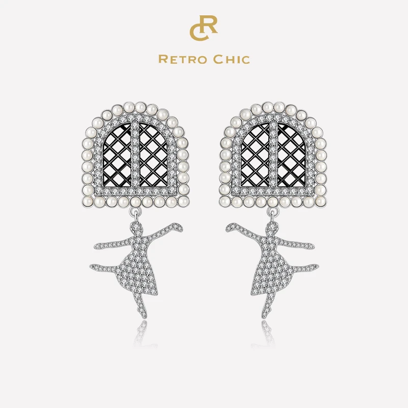 铜合金耳饰 RC RETRO CHIC 意大利复古时尚首饰 皇家芭蕾王国耳环