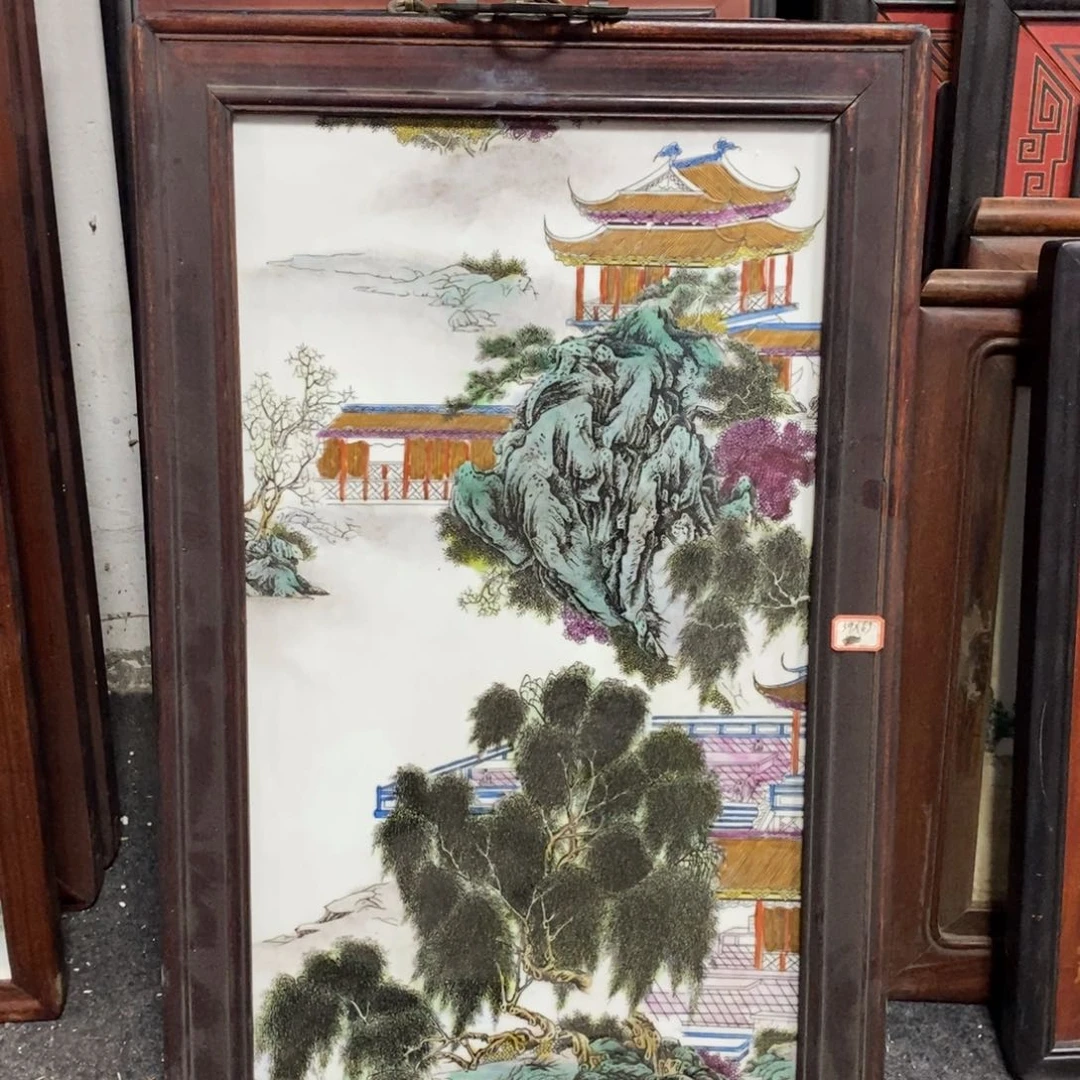 瓷片60*40 景德镇瓷板画柴窑烧制