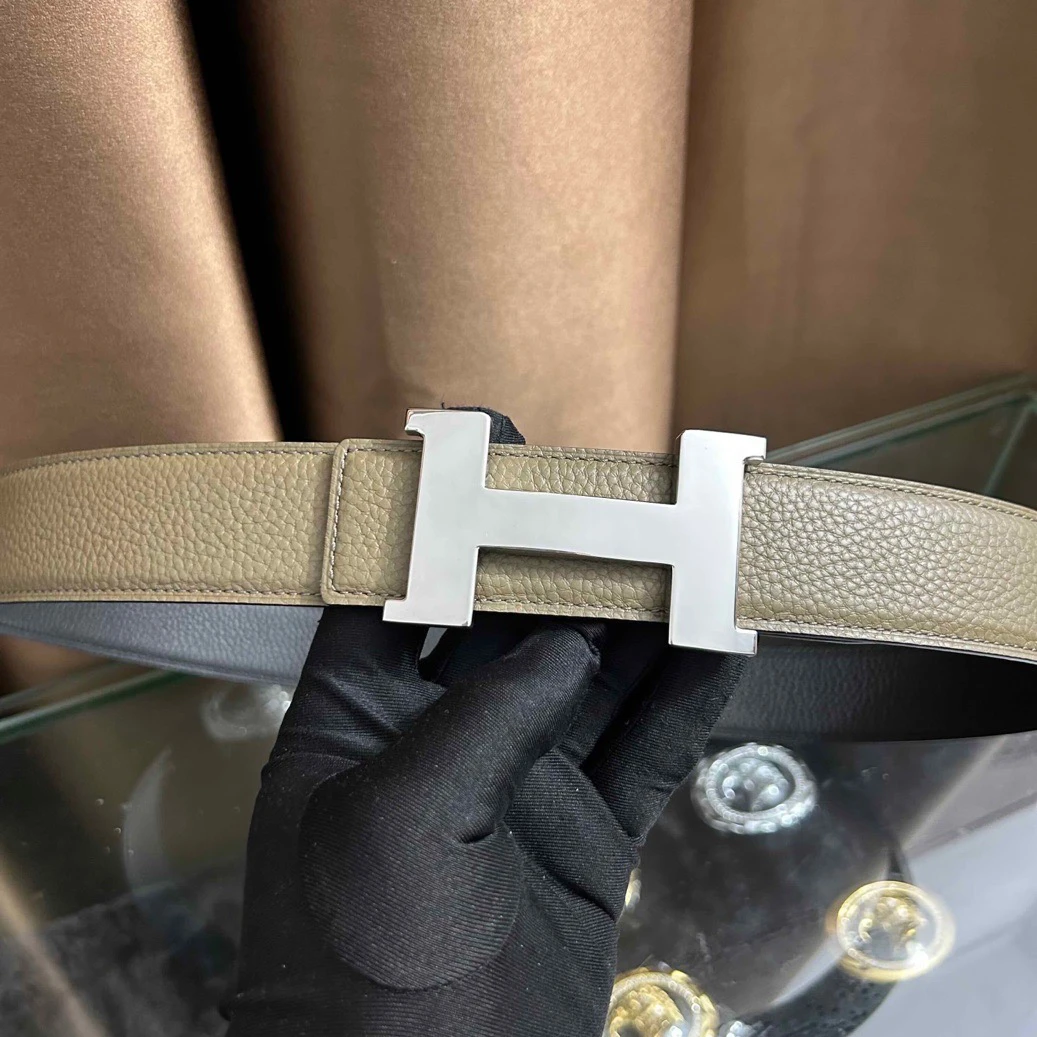 新款男女通用高档皮带休闲工字扣H扣牛皮腰带青中年商务情侣韩潮