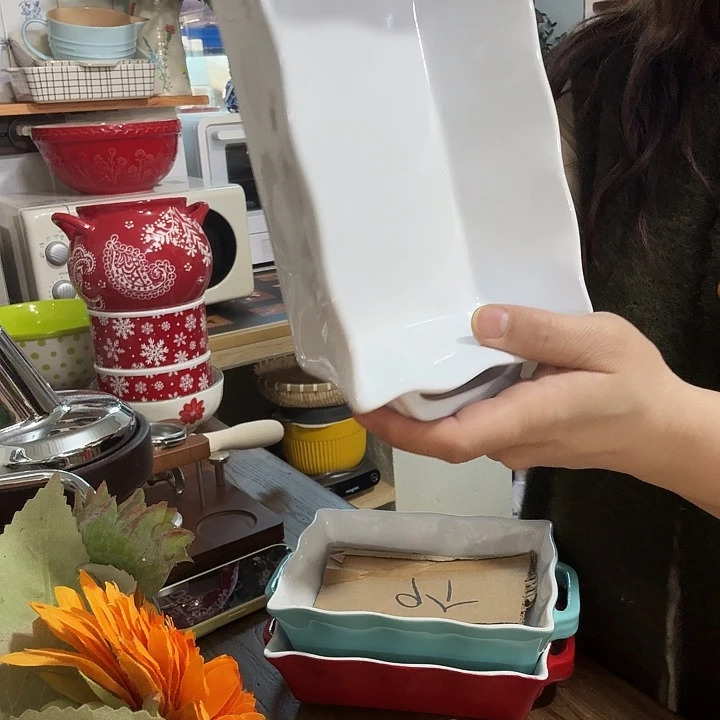 外贸白色花边烤盘