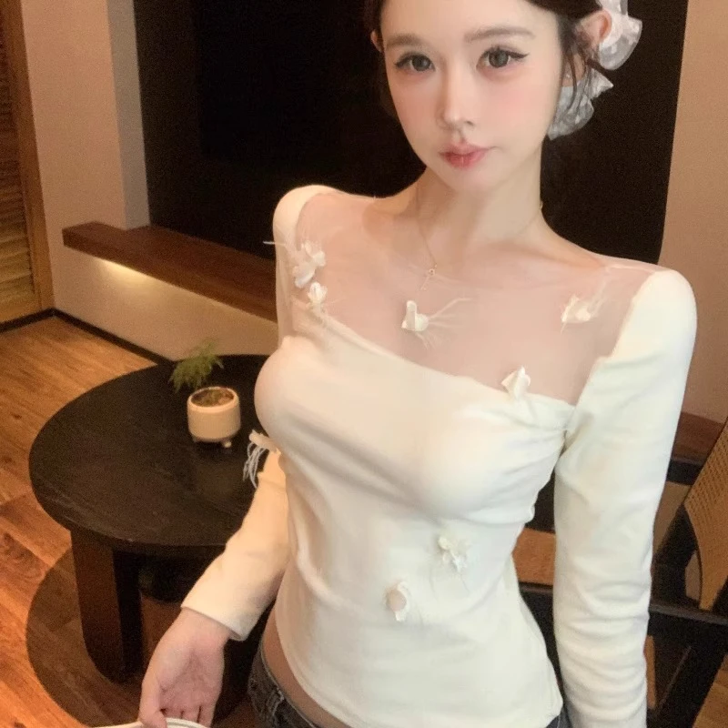 莲叶气质独特重工通勤穿搭羽毛上衣女秋冬修身显瘦长袖裤子女孩