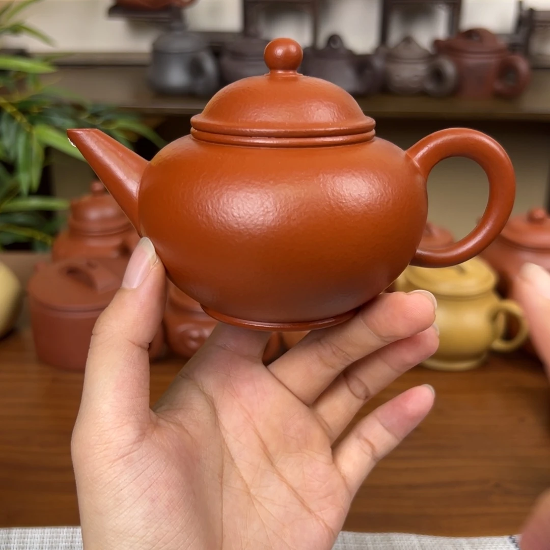 茶壶紫砂紫砂壶水平朱泥200cc全