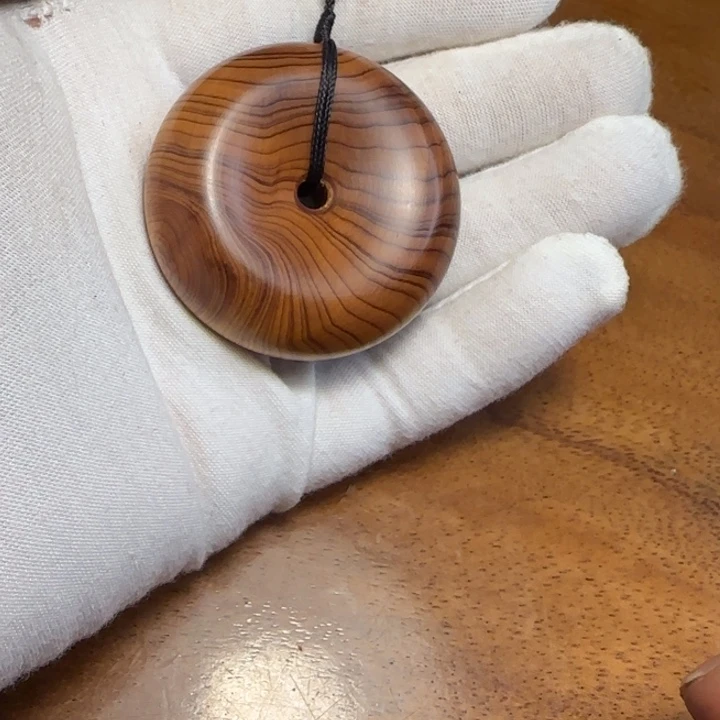 柏木（崖柏）平安扣手把件