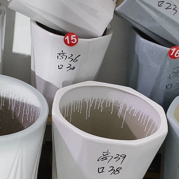 陶瓷大花盆一套八角