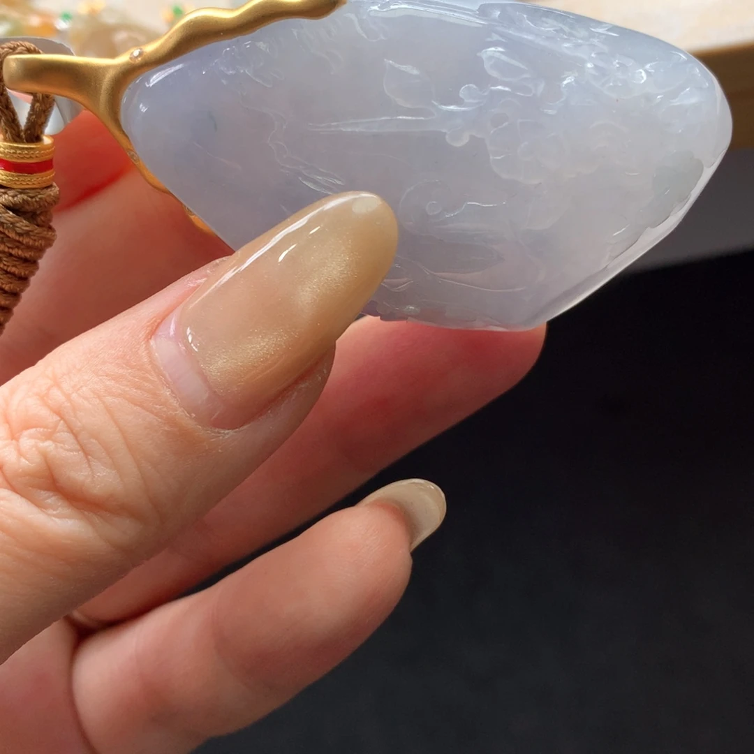 翡翠银S925镶嵌颈饰吊坠