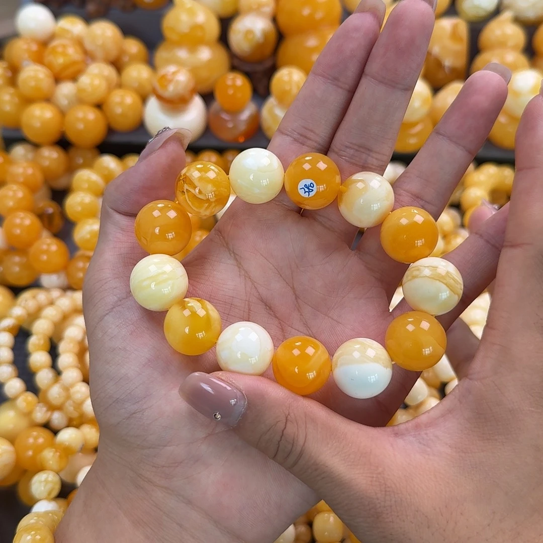 蜜蜡未镶嵌珠宝奇石18mm