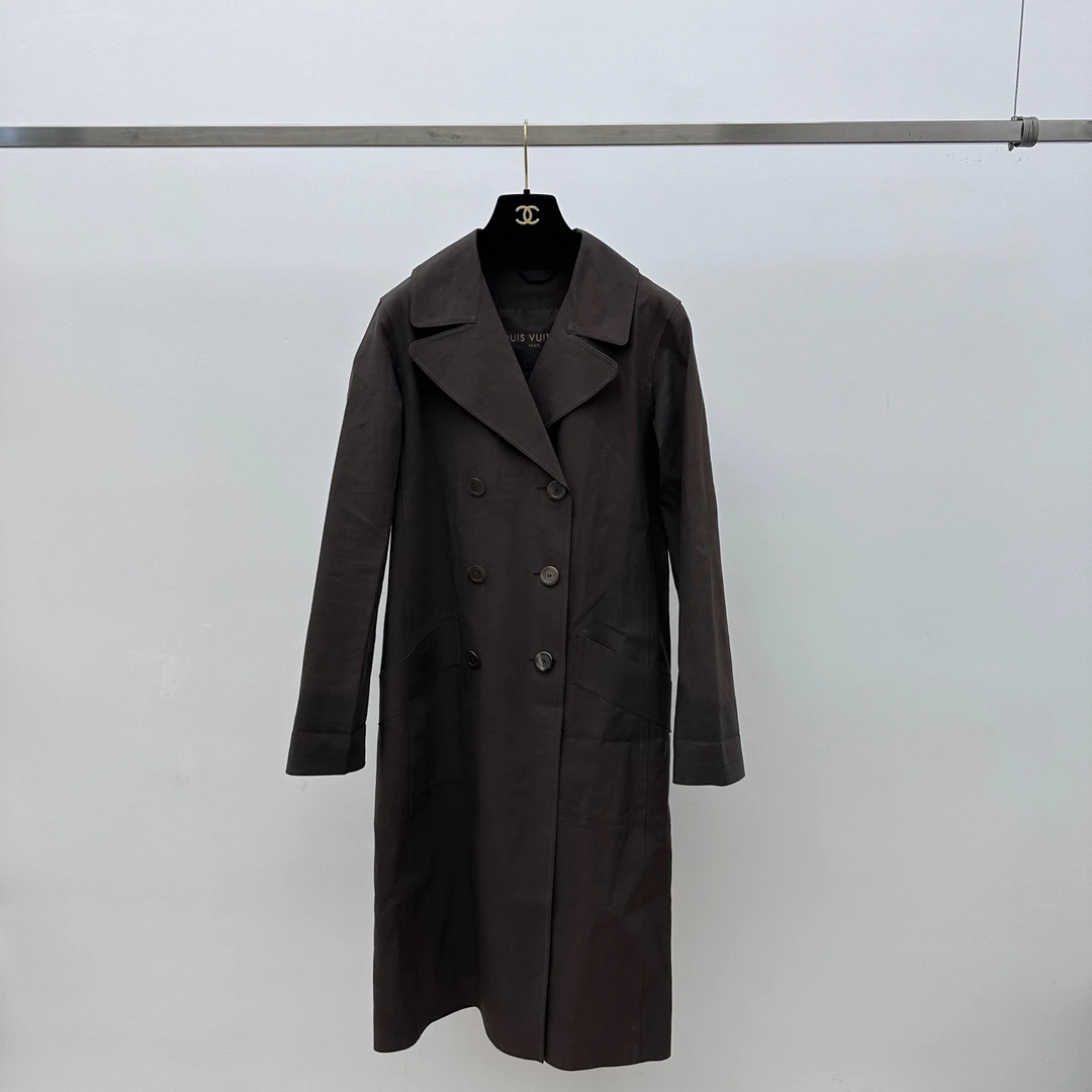 95新 LouisVuitton/路易威登 咖色风衣34码