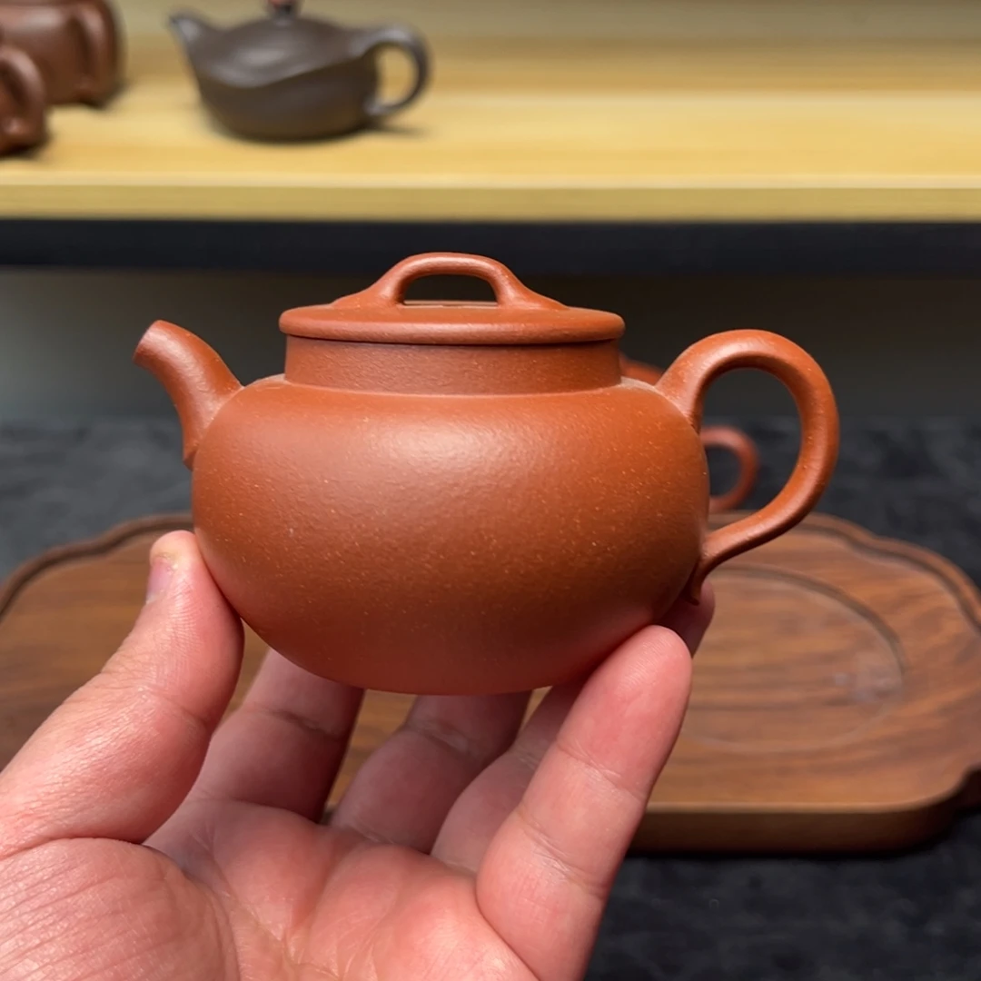 紫砂茶壶170cc红降坡紫砂壶