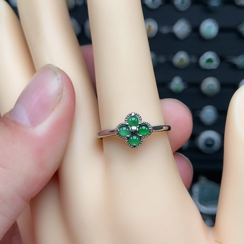 【闪购商品】银S925镶嵌戒指翡翠