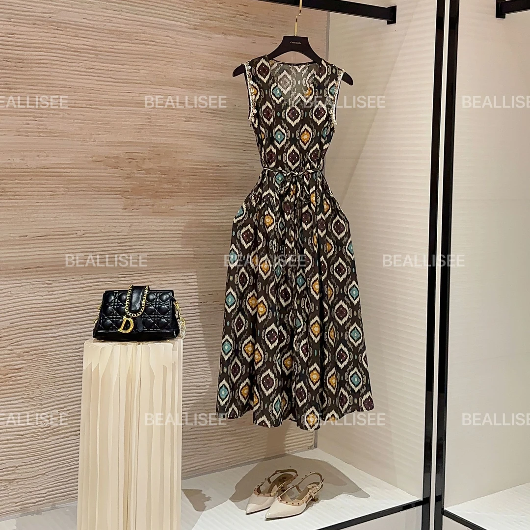 【宠粉价】夏季新款无袖显瘦国风时尚气质宽松连衣裙W-A364