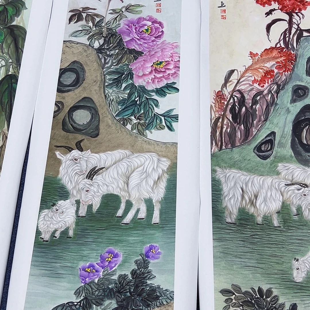 国画事事顺心如意万事