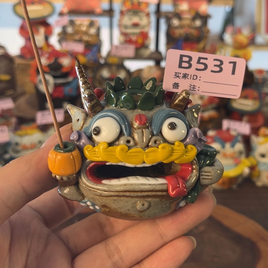 泥塑韓*纯手工茶宠摆件