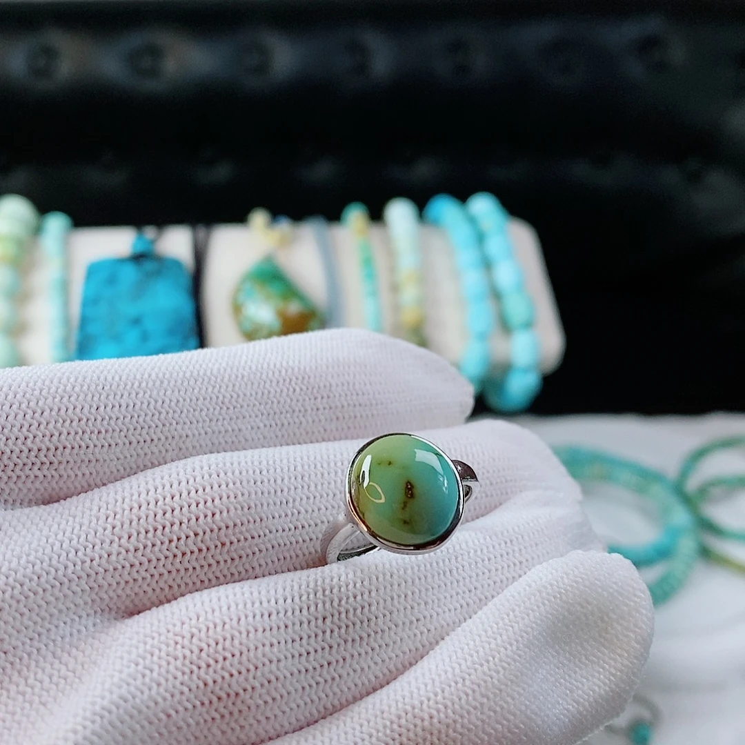 绿松石银S925镶嵌珠宝奇石